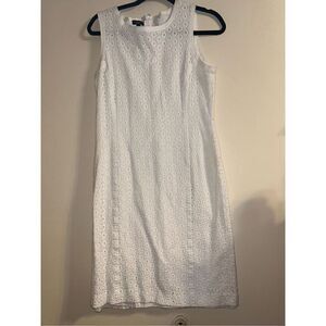 Talbots dbl layer sleeveless  crochet dress size 10